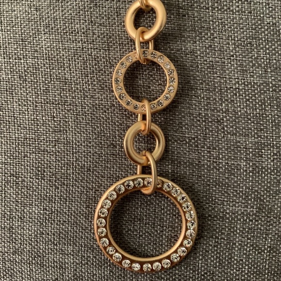 Four Loop Pendant w/Crystals Necklace - Picture 2 of 4